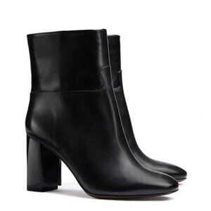 NWOT Tory Burch Devon Leather Ankle Boot Black